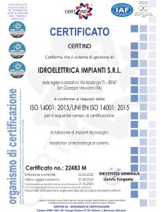 Certificazione di Idroelettrica Impianti | Impianti elettrici e idraulici